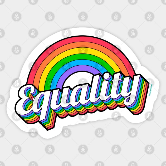 Equality For Everyone - Celebrate Gay Pride | BearlyBrand Sticker by The Bearly Brand